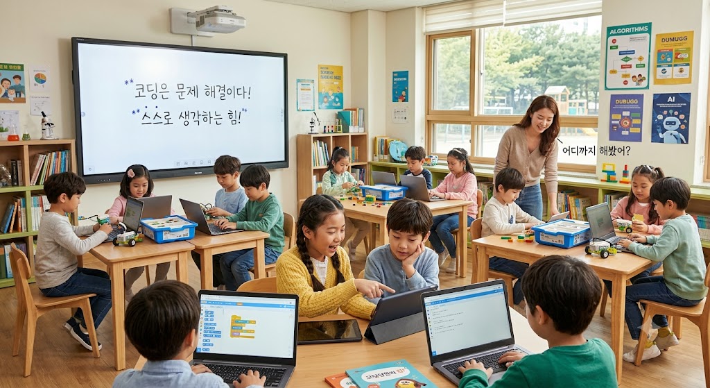 코딩을 배우는 아이들